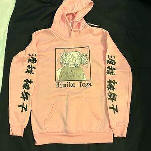 L Himiko Toga Anime pullover hoodie pink